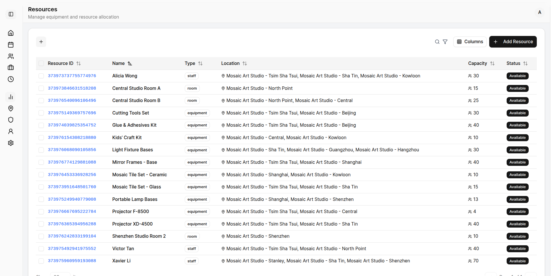 Real-time booking updates
